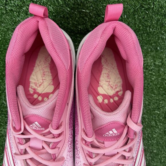 Adidas Icon Bounce 6 Baseball Cleats Men's 13.5 Mother’s Day Pink GZ0443 Metal - Picture 13 of 17